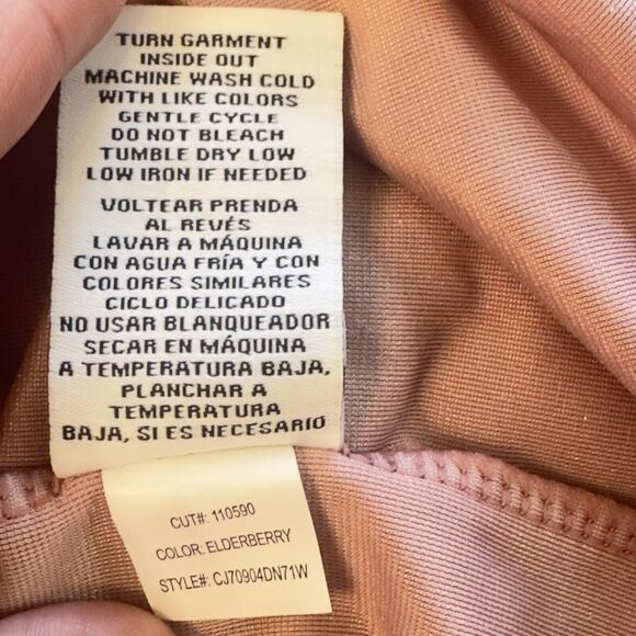 NWT Celebrity Pink Pink Crushed Velvet Long Sleeve Bodysuit Plus Size XXL - Picture 11 of 13